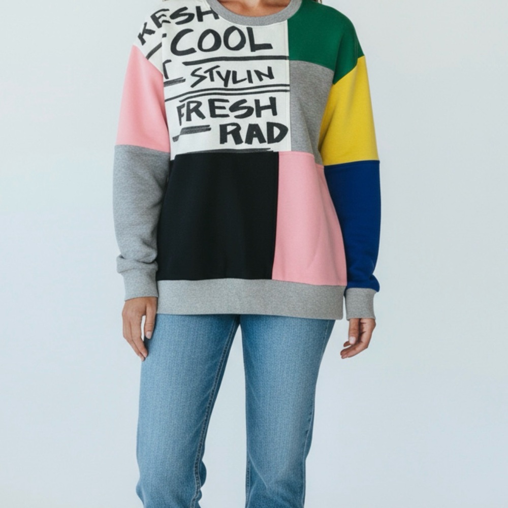 Fashion Nova Multicolor Graphic Sweatshirt